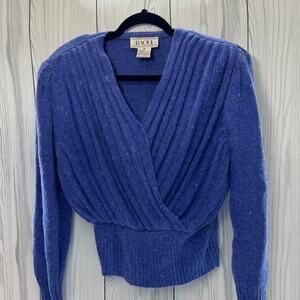 Vintage 80s/90s Raoul Cross Cross Sweater Angora Silk Size Medium HongKong